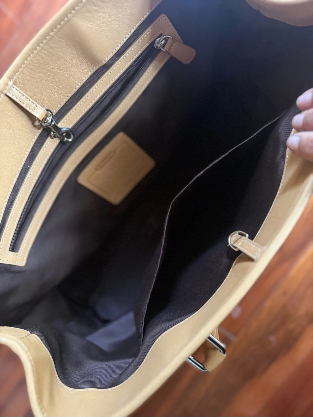 Coach Leather Tote in Camel
